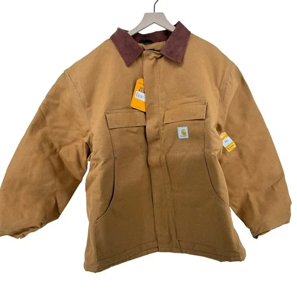Carhartt Firm Duck Insulated Traditional Coat Brown Men 3XL Loose Fit OC0003-M - Picture 1 of 9